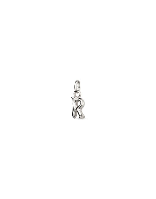 Small R initial charm, Silver, large